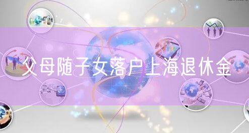 父母随子女落户上海退休金