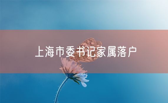 上海市委书记家属落户