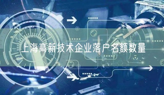 上海高新技术企业落户名额数量