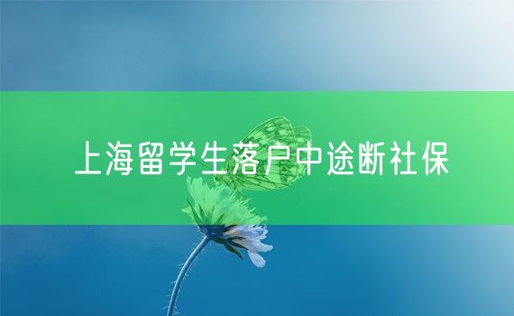 上海留学生落户中途断社保