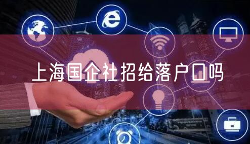 上海国企社招给落户口吗