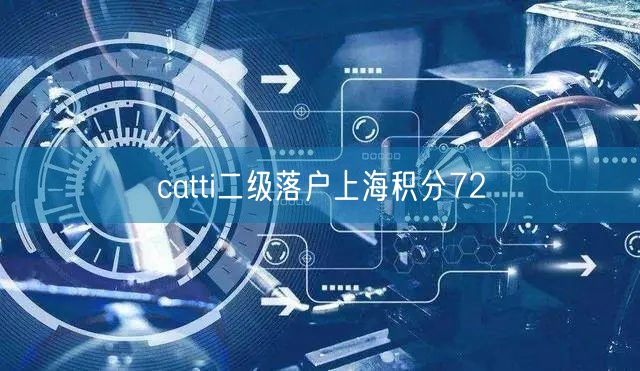 catti二级落户上海积分72