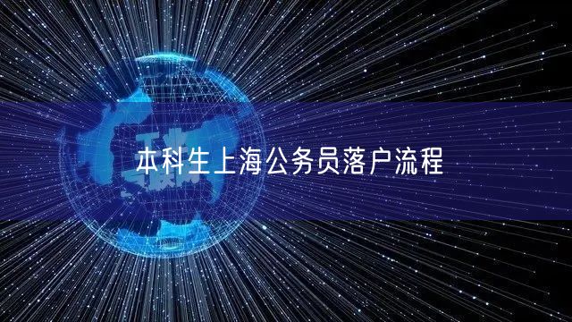 本科生上海公务员落户流程