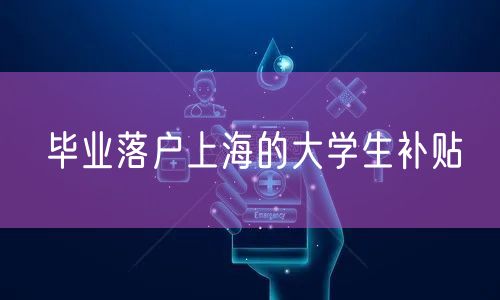 毕业落户上海的大学生补贴