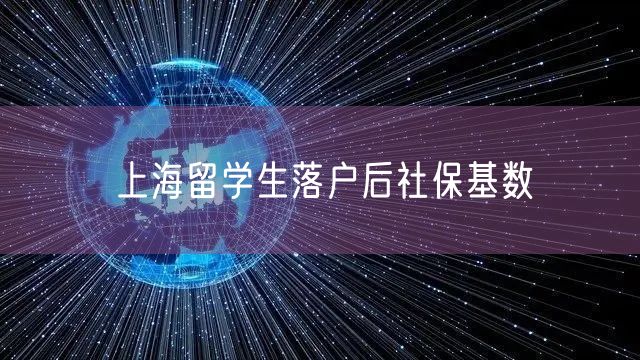 上海留学生落户后社保基数