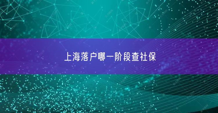 上海落户哪一阶段查社保