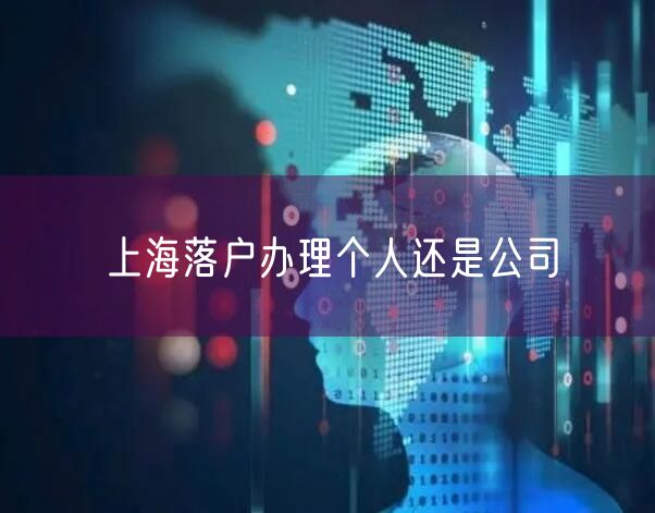 上海落户办理个人还是公司