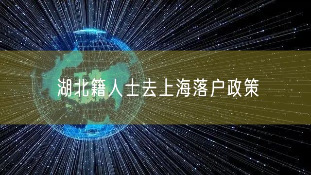 湖北籍人士去上海落户政策