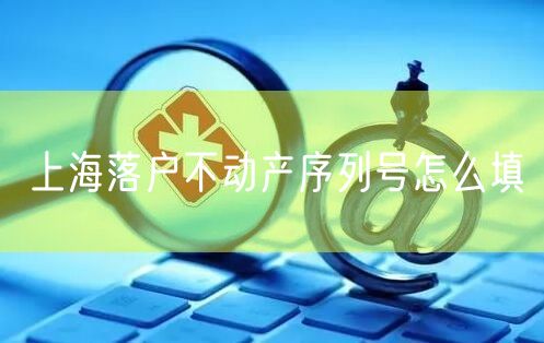 上海落户不动产序列号怎么填