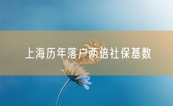 上海历年落户两倍社保基数