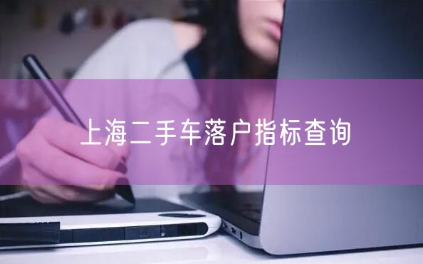 上海二手车落户指标查询