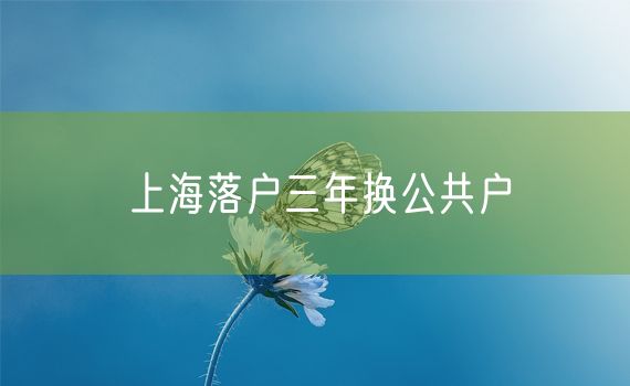 上海落户三年换公共户