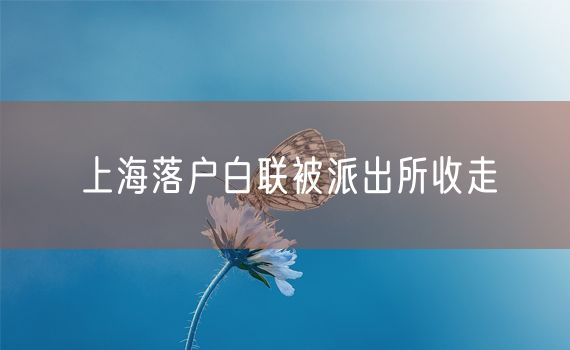 上海落户白联被派出所收走