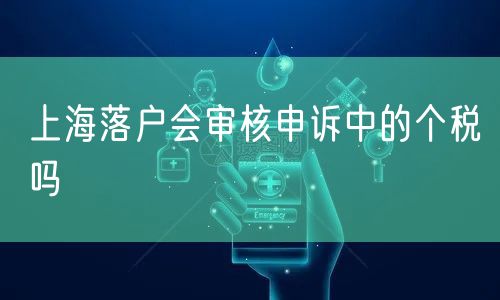 上海落户会审核申诉中的个税吗