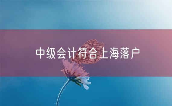 中级会计符合上海落户