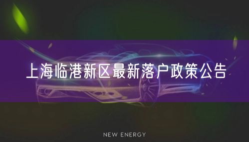 上海临港新区最新落户政策公告