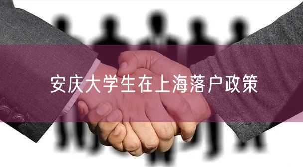 安庆大学生在上海落户政策