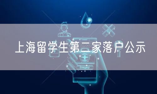 上海留学生第二家落户公示