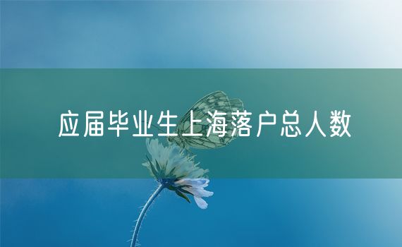 应届毕业生上海落户总人数