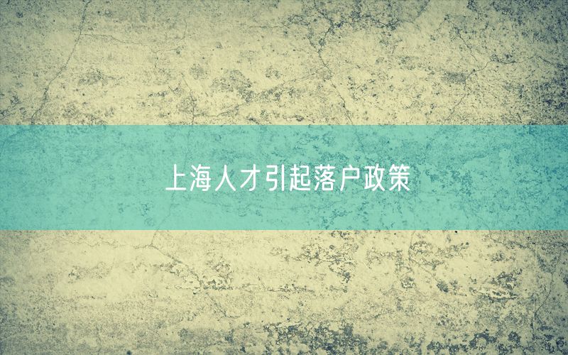 上海人才引起落户政策