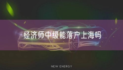 经济师中级能落户上海吗