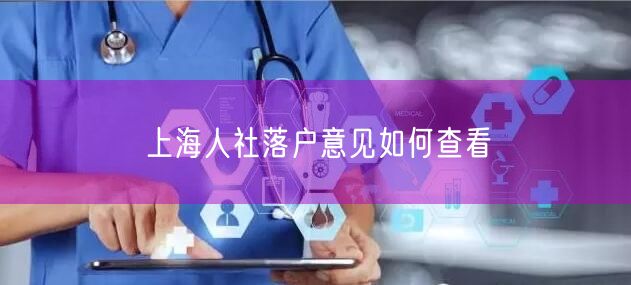 上海人社落户意见如何查看