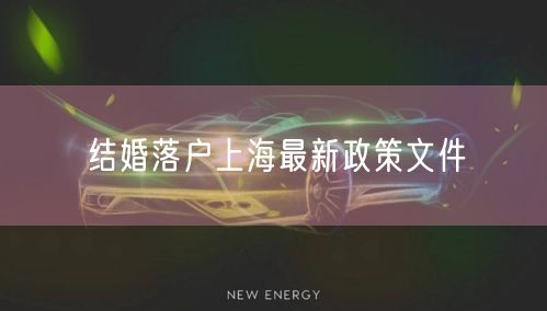 结婚落户上海最新政策文件