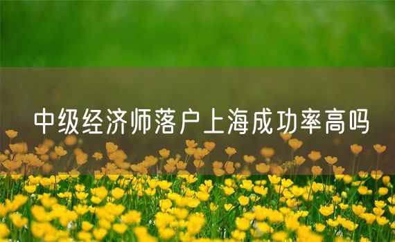 中级经济师落户上海成功率高吗