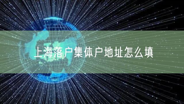 上海落户集体户地址怎么填