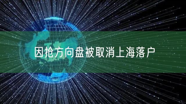 因抢方向盘被取消上海落户