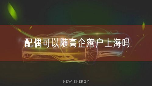 配偶可以随高企落户上海吗