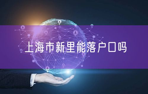 上海市新里能落户口吗