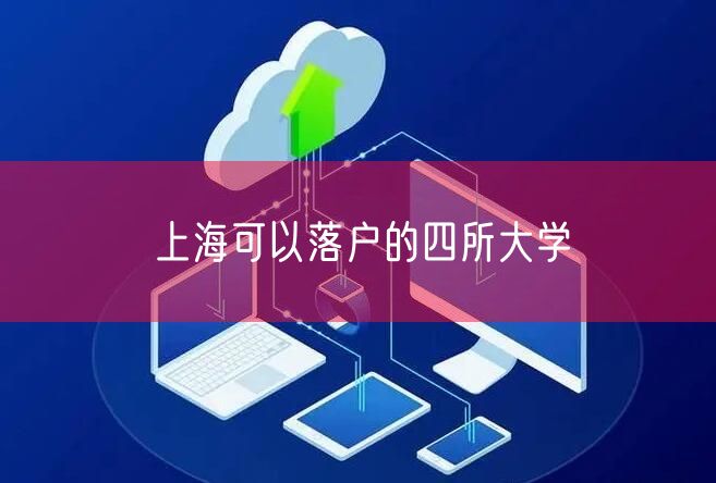 上海可以落户的四所大学