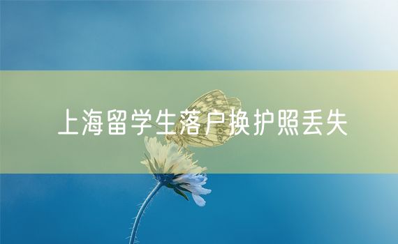 上海留学生落户换护照丢失