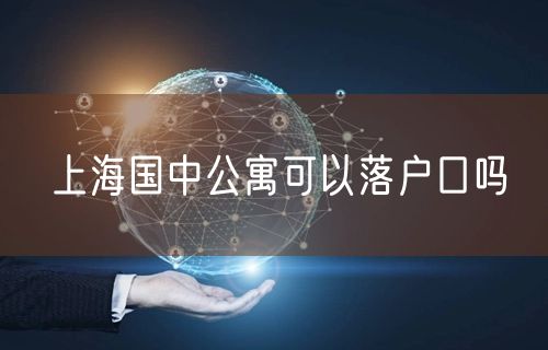 上海国中公寓可以落户口吗