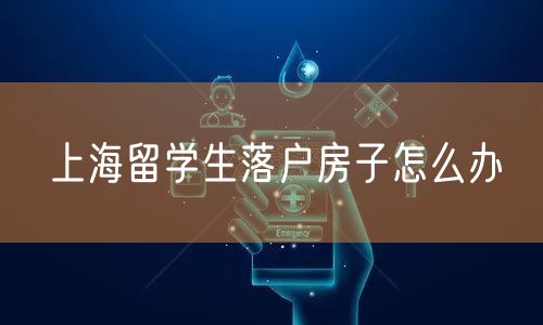 上海留学生落户房子怎么办