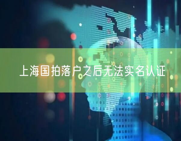 上海国拍落户之后无法实名认证