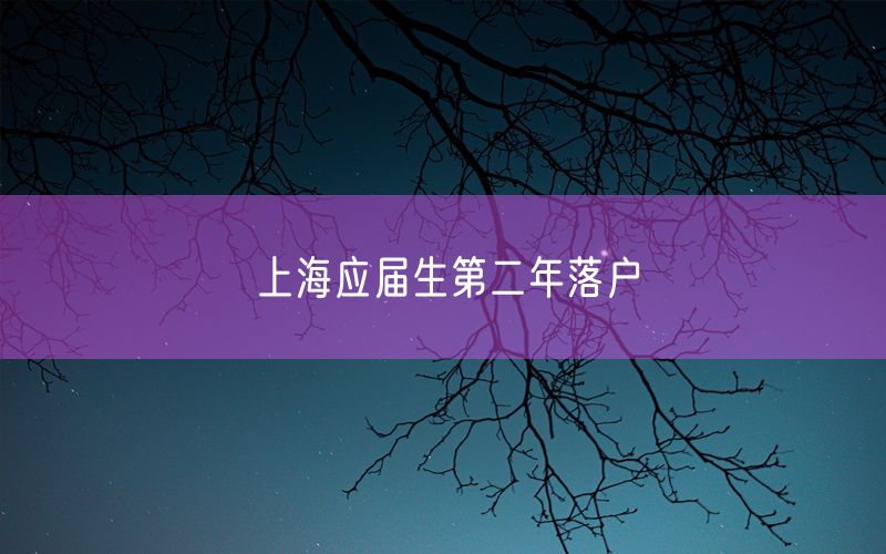 上海应届生第二年落户