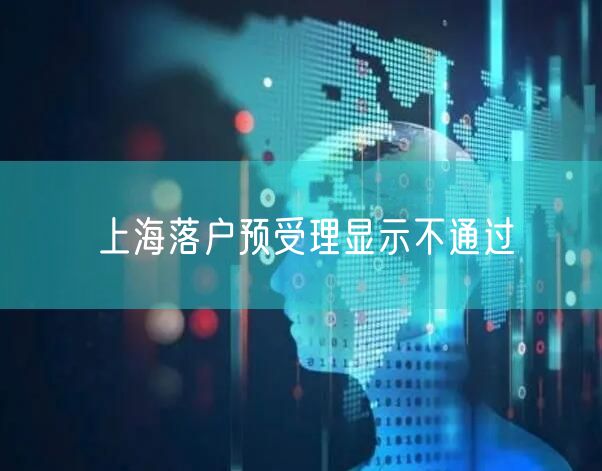 上海落户预受理显示不通过