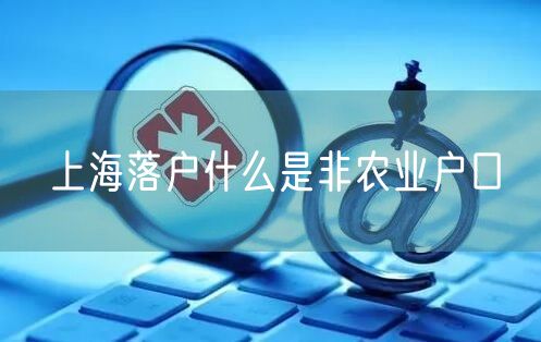 上海落户什么是非农业户口