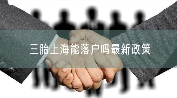 三胎上海能落户吗最新政策