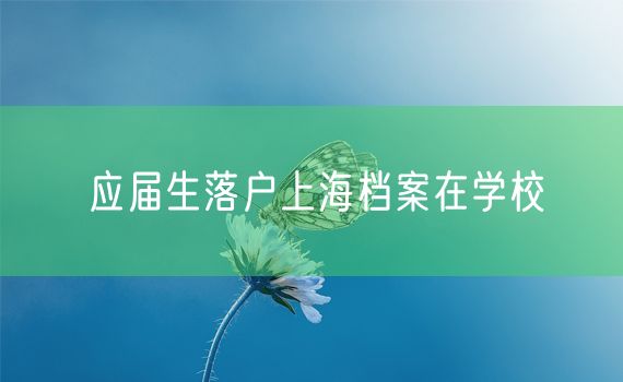 应届生落户上海档案在学校