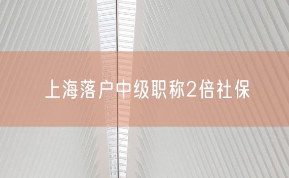 上海落户中级职称2倍社保