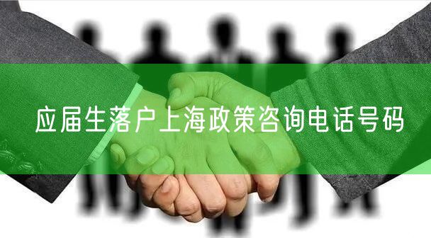 应届生落户上海政策咨询电话号码