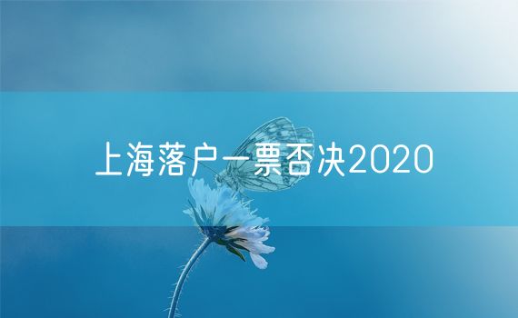 上海落户一票否决2020