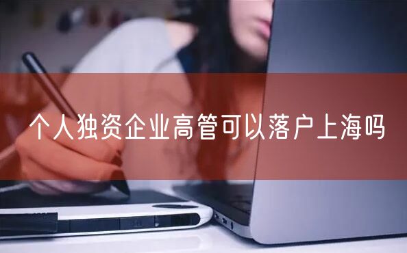 个人独资企业高管可以落户上海吗