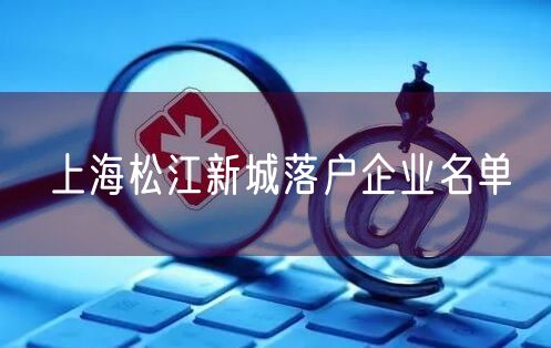 上海松江新城落户企业名单