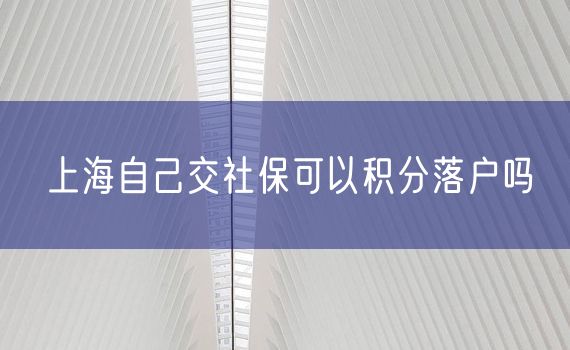 上海自己交社保可以积分落户吗