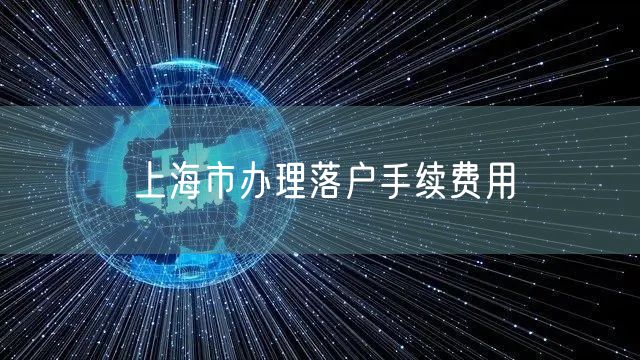 上海市办理落户手续费用