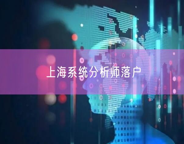 上海系统分析师落户